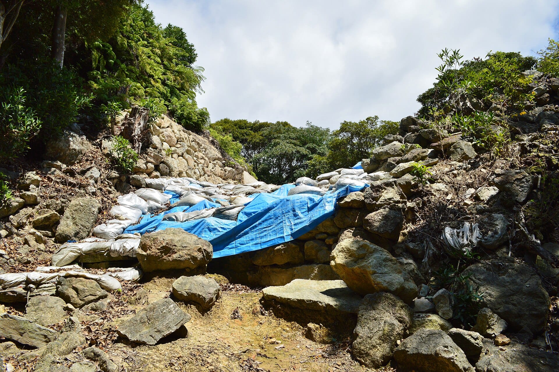 대마도 가네다성 남문의 고대 석축